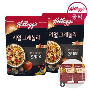 켈로그 리얼 그래놀라 400g x 2개+넛츠앤씨드 40g x 2개