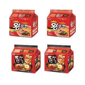 팔도 왕뚜껑봉지면, 130g, 8개 + 틈새라면, 120g, 10개