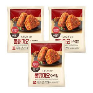 CJ 햇반 쿡반 불닭마요주먹밥, 500g, 3개 (총 15입)