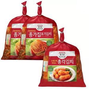 종가집 포기 배추김치1kg x 2총각김치 900g x 1혼합팩