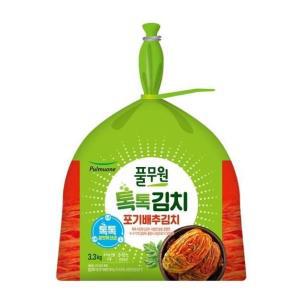 풀무원 집밥 톡톡 포기김치 (3.3kg) 김장 친정엄마 김치찜 간편식 라면 찌개 캠핑 자취