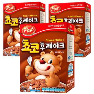 [소비기한 임박] 포스트 초코 후레이크, 300g, 3개