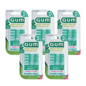 GUM 치과 부드러운 일회용 치간칫솔 코스트코 소프트픽 민트 컴포트플렉스(40p) 5개