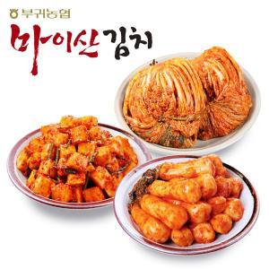 마이산김치 한국농협김치 전북 대표김치 3종5호(포기김치3kg+깍두기1kg+총각김치1kg) -인증