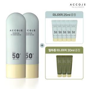 [아꼬제][단독]프로텍티브 노세범 선젤 SPF50+ PA++++ 50mlx2개(+선젤5mlx4+젤투폼10mlx3+미니어처 3종)