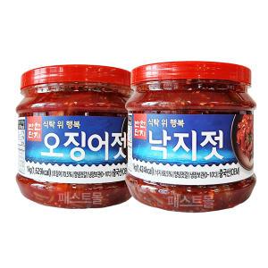 반찬단지 오징어젓(PET) 1kg + 낙지젓(PET) 1kg 세트