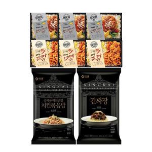 온더고 함박스테이크정식, 290g , 3개+김치제육덮밥,290g , 3개+아워홈 싱카이 간짜장, 760g(380g, 2개입),1개+중화품 매콤간장 치킨볶음밥, 840g(210g, 4개입),1개