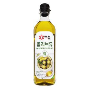 백설 식용유 압착 올리브유 900mL x 1개