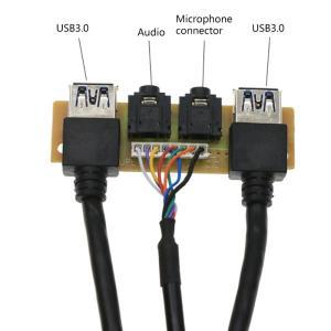 내부 USB3.0+USB3.0 전면 패널 케이블 오디오 잭 포트 I/O 보드 라인