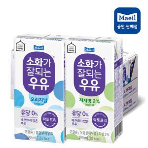 매일유업 소화가잘되는우유 190ml 오리지널 12+저지방12(24팩)_MC