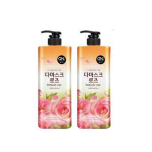 온더바디 플라워 바디워시 900ml X 2개 다마스크 로즈