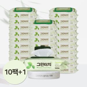 국산 순한성분 피톤치드 대용량 물티슈 100매 10팩