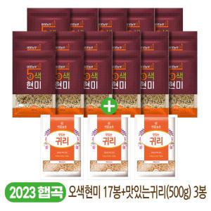 2023 햅곡 벼꽃농부 오색현미 500g*17봉 + 쌀귀리 500g*3봉