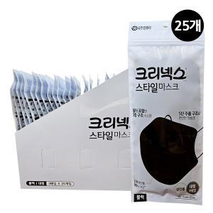 크리넥스 스타일마스크 블랙 대형 3P x 25개(75매)