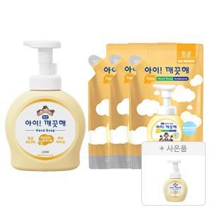 아이깨끗해 용기 순, 490ml, 1개 + 리필 순 , 450ml, 3개+증정(공용기, 250mL, 1개)