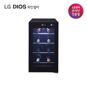 [혜택 32만원대]LG 디오스 W087B 와인 냉장고 블랙 8병