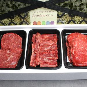 [한성가횡성한우]정품 횡성한우 명품프리미엄 혼합세트 7호 1.8kg(로스용 600g,불고기 600g,국거리 600g)