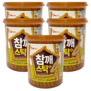 청우식품 참깨스틱 220g, 5개