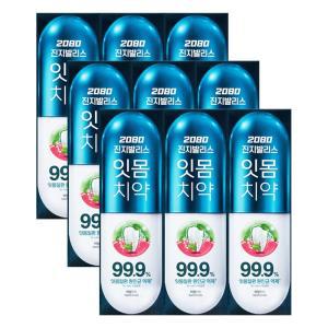 애경 2080 진지발리스 치약 허벌민트 120g 3개입 X 3개