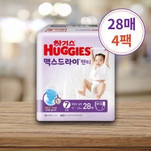 하기스 맥스드라이 팬티형 7단계 남아용 28매 4팩_MC