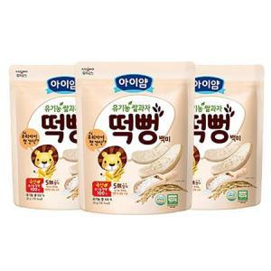 일동후디스 아이얌 유기농 쌀과자 백미 떡뻥(30g) 3개