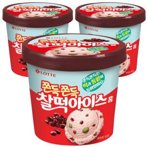 롯데웰푸드 찰떡아이스 홈, 660ml, 3개