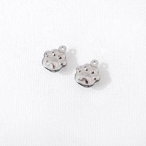 싼비즈 [8-023-19]써지컬스틸 펜던트 곰발바닥 10x12mm 무도금 ,1개