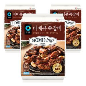 [소비기한 임박] 청정원 호밍스 바베큐 쪽갈비, 450g, 3개