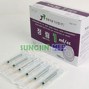 (정림)일회용주사기 1ml 1박스100ea (25g x 16mm)