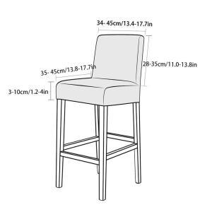 솔리드 컬러 바 의자 커버 카페 다이닝 룸 스트레치 인쇄 낮은 다시 Barstool 좌석 프로텍터 홈 장식