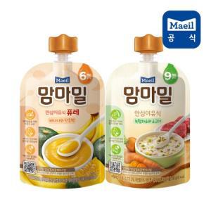 맘마밀 혼합 바나나단호박 100g +녹황채소소고기100G 각 10팩