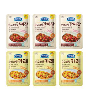 아이얌 순 우리쌀 간짜장 80g 3개+ 카레 80g 3개