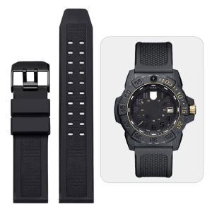 러버밴드 Luminox 7251 3050 3150 8800 8820 남성용 실리콘 고무 시계 밴드 스포츠 방수 교체 스트랩 팔찌