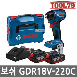 보쉬 GDR18V-220C 충전 임팩트 드라이버 18V 5.0Ah*2개 BL모터 3단 속도조절 GDR18V-200C 후속