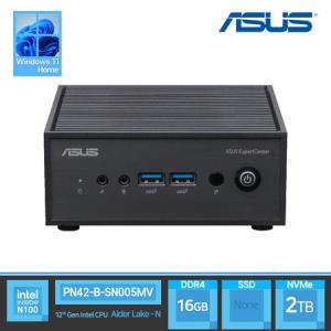 에이수스 ASUS 미니PC PN42-B-SN005MV N100 Win11 Home / DDR4 16GB RAM / NVMe 2TB 듀얼랜