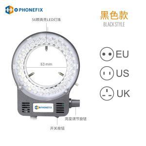 산업용 삼안 현미경 카메라 광원, LED 링 라이트 일루미네이터 램프, 0-100% 조정 가능 56