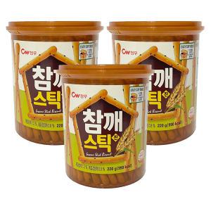 청우식품 참깨스틱 220g, 3개