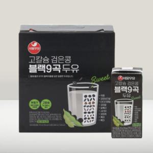 [서울우유] 고칼슘 검은콩 블랙9곡 두유(190ml×16팩)_MC