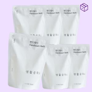 생활공작소 손세정제 리필 풍성한 거품으로 깨끗하게 핸드워시 400ml 6입