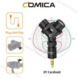 Comica CVM-VS10 스테레오 마이크 XY 듀얼 채널 카디오이드 비디오  카메라 스마트 폰 유튜브 레코딩 Vlog