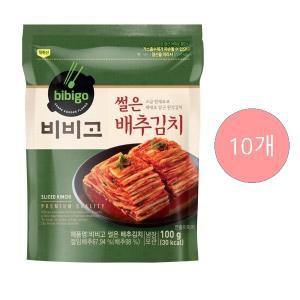 CJ 비비고 썰은 배추김치 여행용 파우치 100g x10개