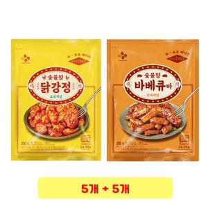 CJ 제일제당 숯불향 닭강정 200g x 5개 + 바베큐바 230g x 5개