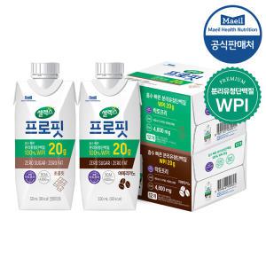 [본사직영]셀렉스 프로핏 웨이프로틴 드링크 초콜릿+아메리카노 [330ml x 총 24팩]