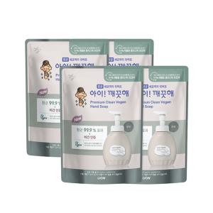 아이깨끗해 프리미엄 클린비건 400ml 리필 4개