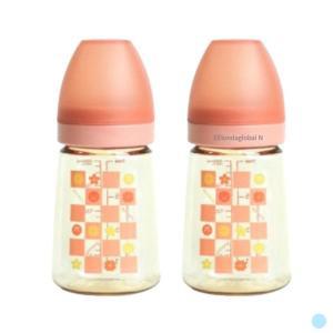 마더케이 아기 신생아 PPSU 젖병 트윈팩 체크 180ml