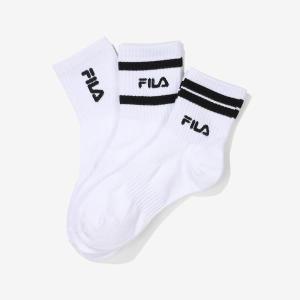 [휠라](본점)[FILA] 변형 로고 중목양말 3매입 (FS3SCF5357X_WHI)