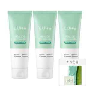 김정문알로에 리알로에 수딩젤 150ml, 3개 + 증정(알로에 슬라이스 젤리 마스크팩, 1매 + 안티에이징 크림S 파우치, 2ml, 2개)