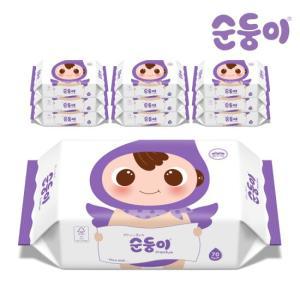 [순둥이]프리미엄 엠보싱 물티슈 리필 70매 10팩(65g) ER-01