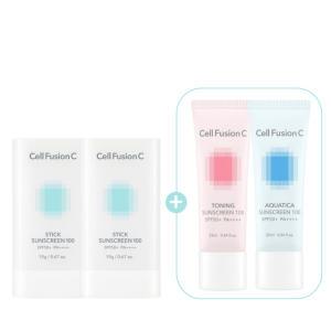 토닝썬25ml+아쿠아티카썬25ml 셀퓨전씨 스틱 썬 스크린 100 19g+19g