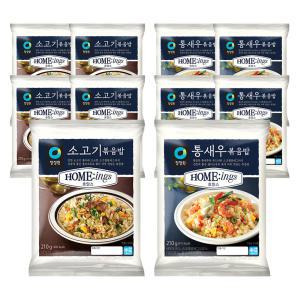 청정원 호밍스 소고기볶음밥, 210g, 5개 + 통새우볶음밥, 210g, 5개